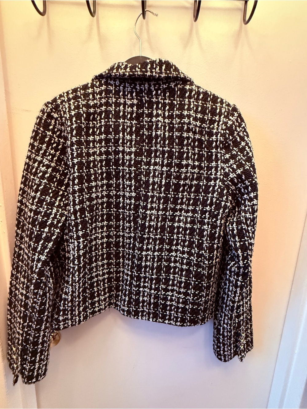 NWT Laundry By Shelli Segal Black And White Tweed Skirt and jacket Size Medium - Picture 7 of 10